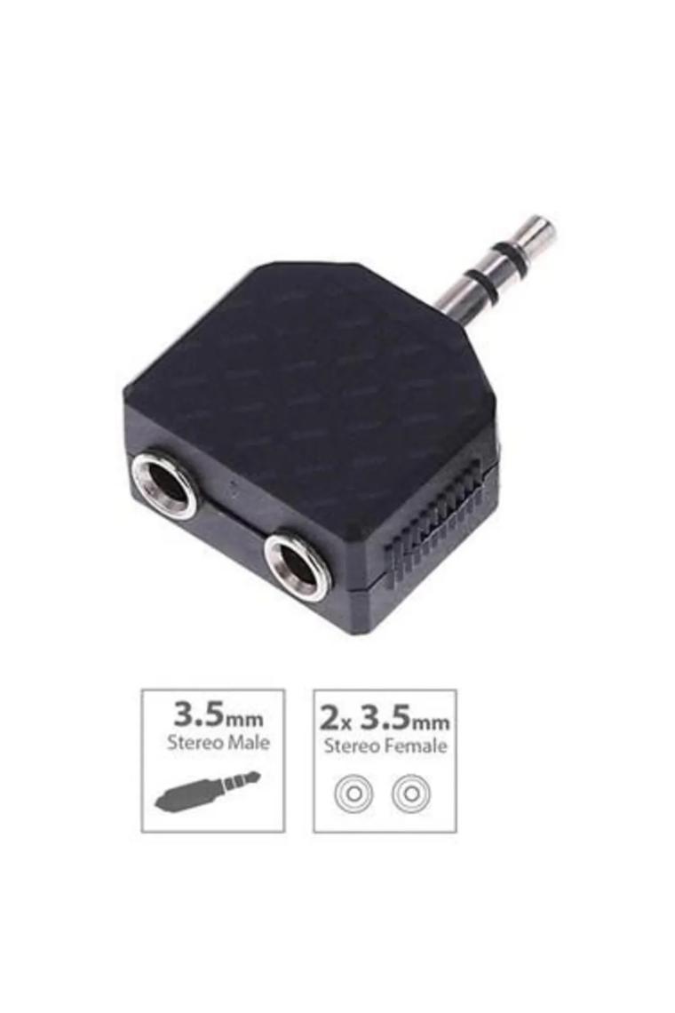 Diyez Müzik 3.5mm Stereo Erkek - 2 x 3.5mm Stereo Dişi Çevirici Adaptör