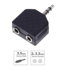 Diyez Müzik 3.5mm Stereo Erkek - 2 x 3.5mm Stereo Dişi Çevirici Adaptör