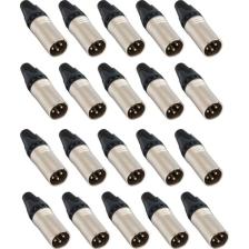 Hepa Merz SFC-M11-20X Canon Erkek 3 Pinli XLR Silver 20'li Konnektör
