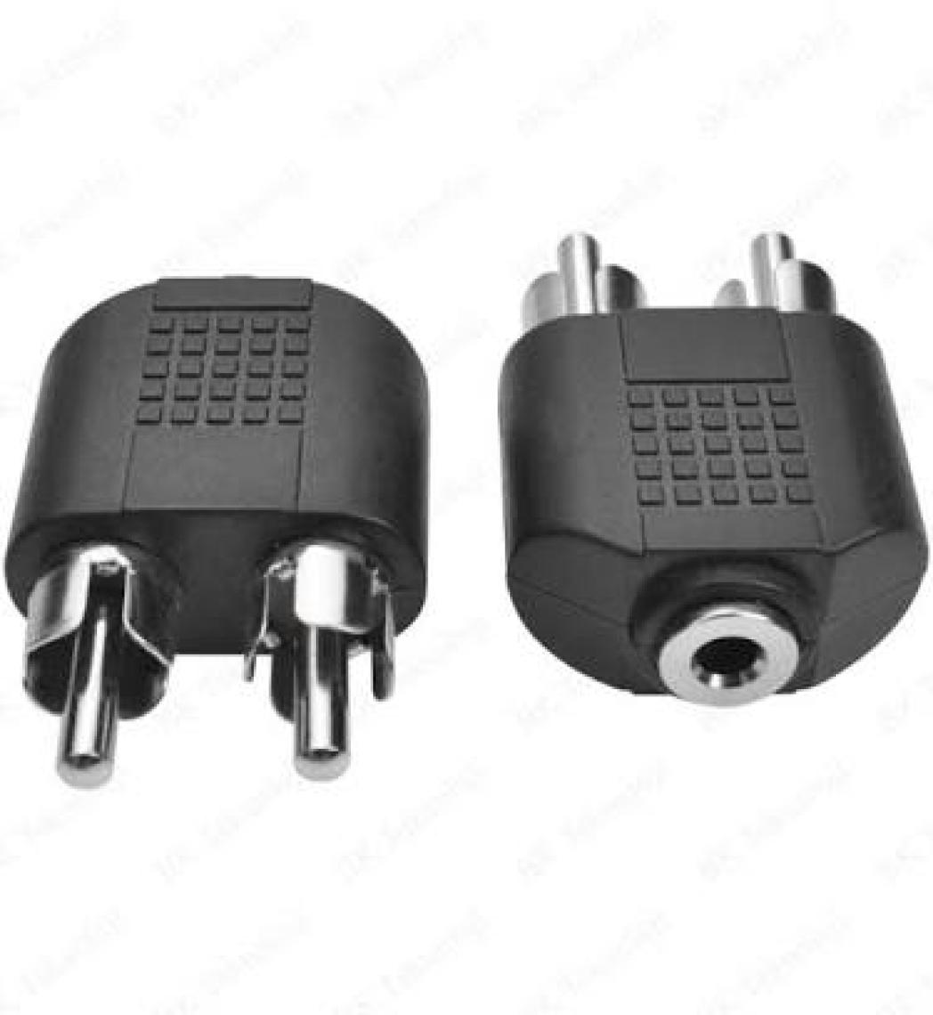 2 Rca Erkek To 3.5 mm Aux Stereo Dişi Ses Ayırıcı Adaptör