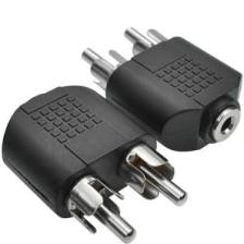 2 Rca Erkek To 3.5 mm Aux Stereo Dişi Ses Ayırıcı Adaptör