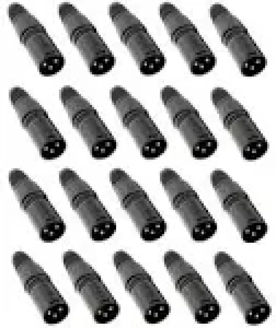 Hepa Merz SFC-M21-20X Canon Erkek 3 Pinli XLR Siyah 20'li Konnektör