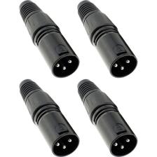 Hepa Merz SFC-M21-4X Canon Erkek 3 Pinli XLR Siyah Konnektör (4 ADET)