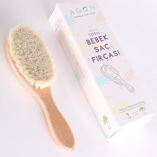 Doğal Keçi Kılı Yumuşak Bebek Saç Fırçası