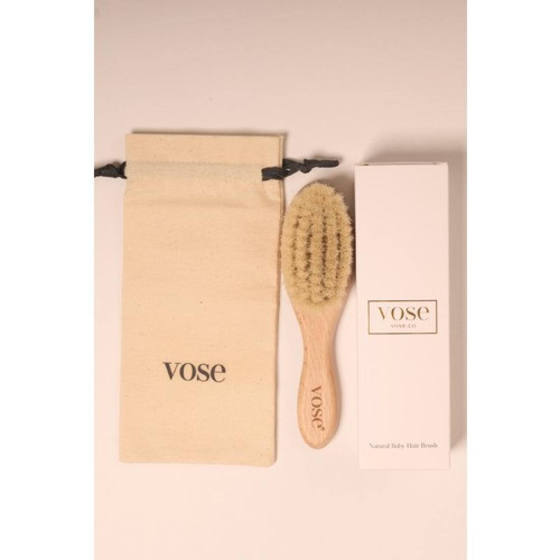 Vose Ahşap Yumuşak Bebek Saç Fırçası 0 Ay + (Keçi Kılı)