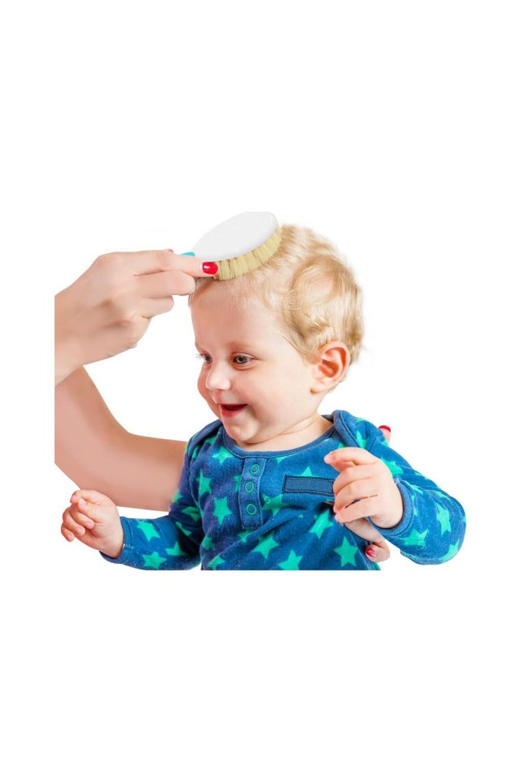 Babyjem Doğal Kıl Mavi Fırça Tarak Seti
