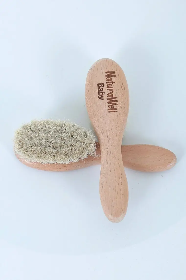 Naturawell %100 Keçi Kılı Doğal Bebek Saç Fırçası