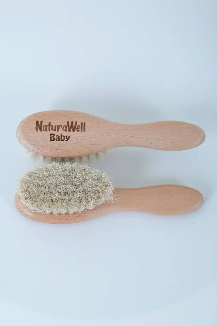 Naturawell %100 Keçi Kılı Doğal Bebek Saç Fırçası