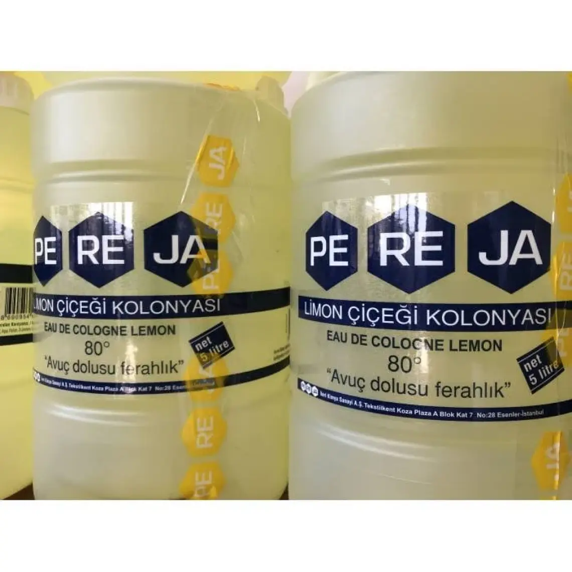 Pereja 5 Litre 80 Derece Limon Kolonyası