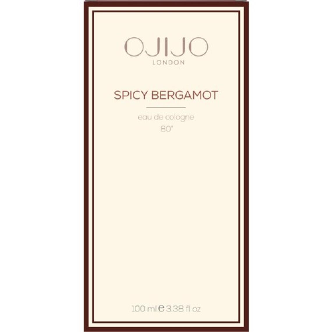 Ojijo London Spicy Bergamot Kolonya 100 ml 80° | Bergamut, Limon, Portakal, Lavanta, Yasemin, Paçuli, Amber, Misk