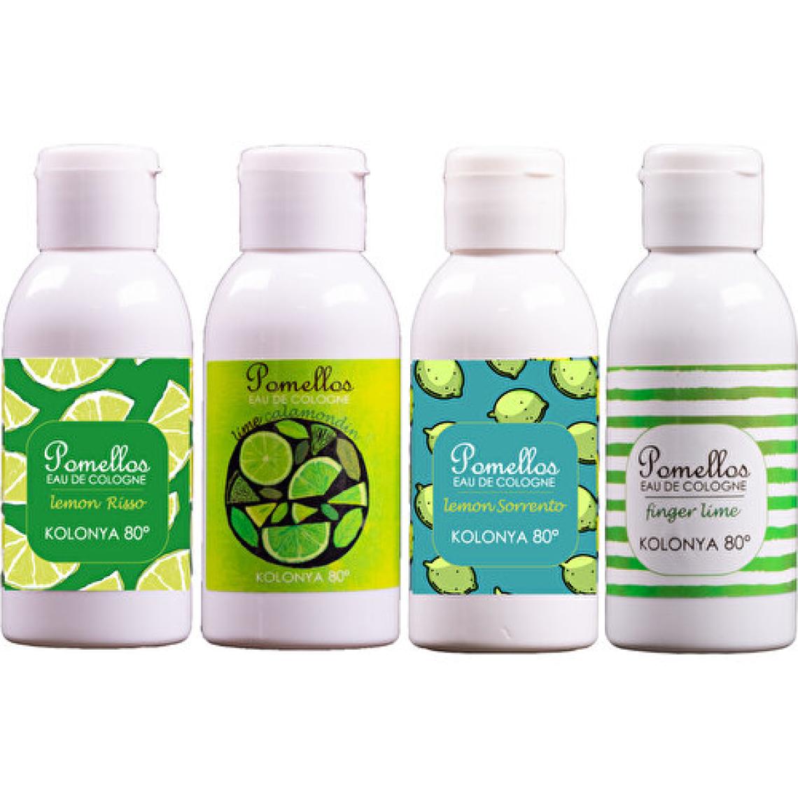 Pomellos Lıme & Lemon 4'lü Kolonya Seti (4X100 Ml, 80 Derece, Pet Şişe)