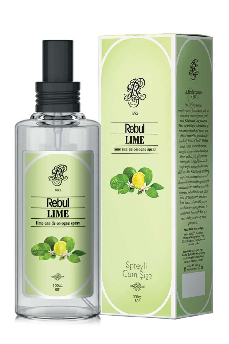 Rebul Lime Cam Şişe 100 ml Sprey Kolonya