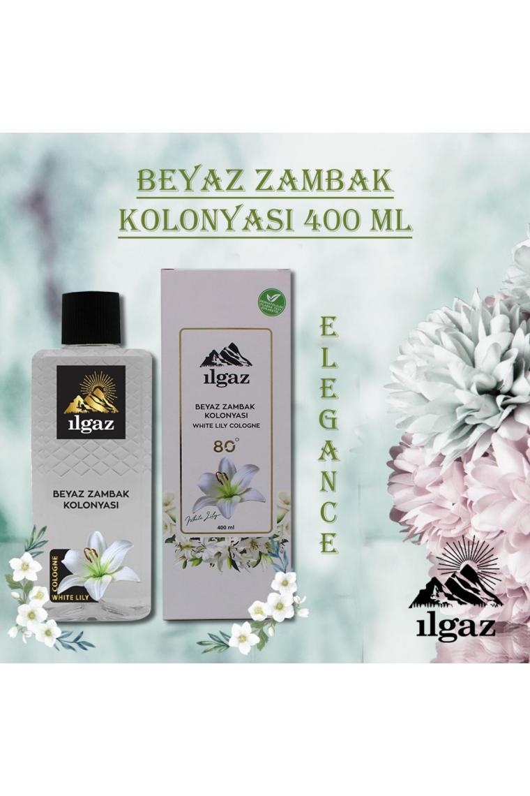 Elegance Series Beyaz Zambak Kolonyası 400 ml 80 Derece Eau De Cologne