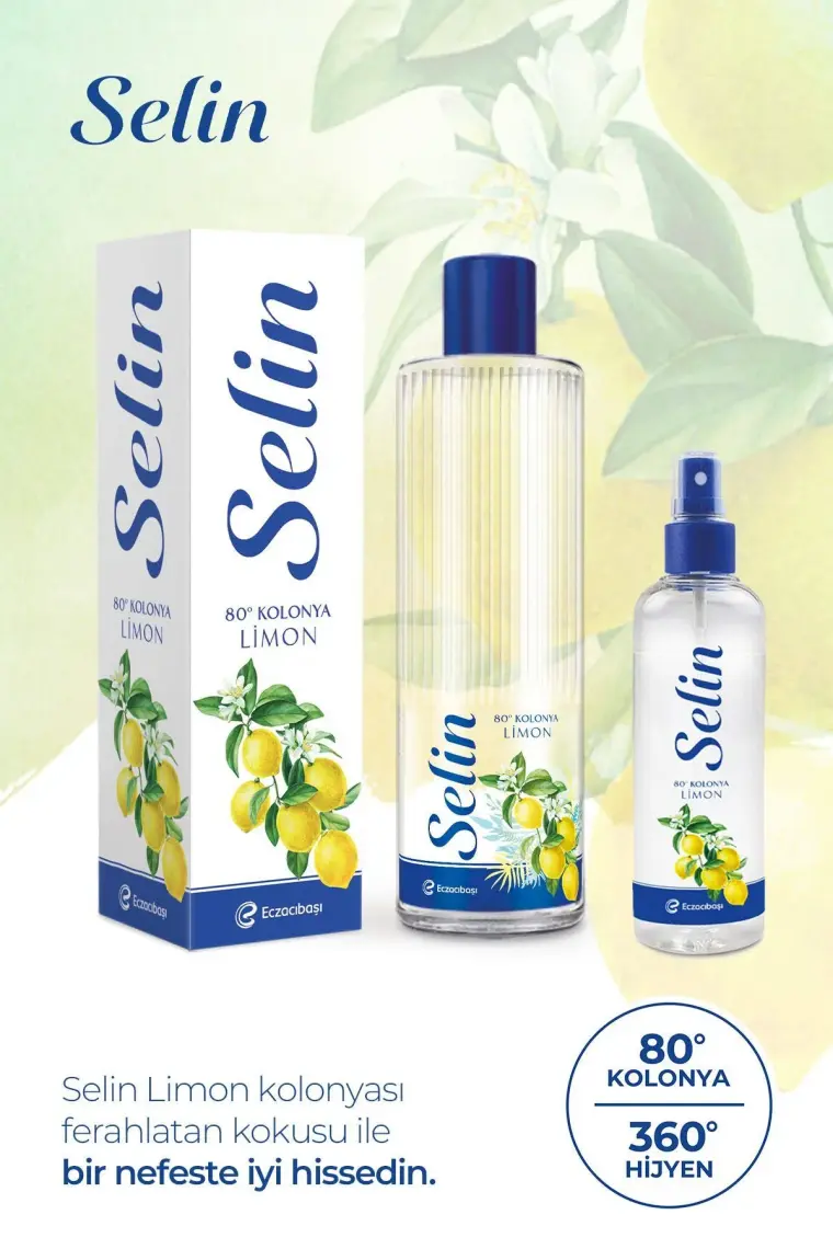 Selin Limon Kolonyası 900 ml 4'lü