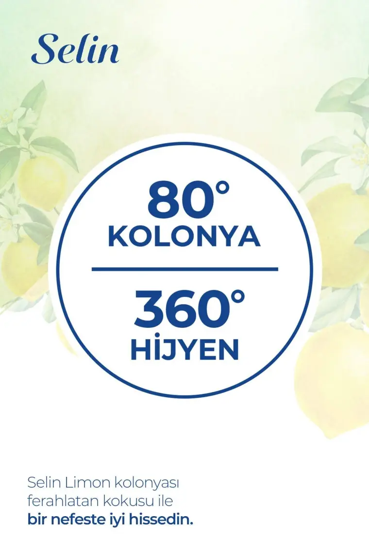 Selin Limon Kolonyası 900 ml 4'lü