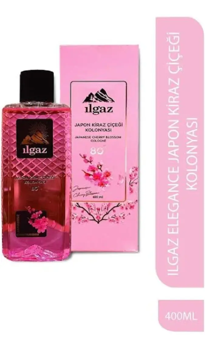 Ilgaz Elegance Series Japon Kiraz Çiçeği Kolonyası 400 ml 80 Derece Eau De Cologne