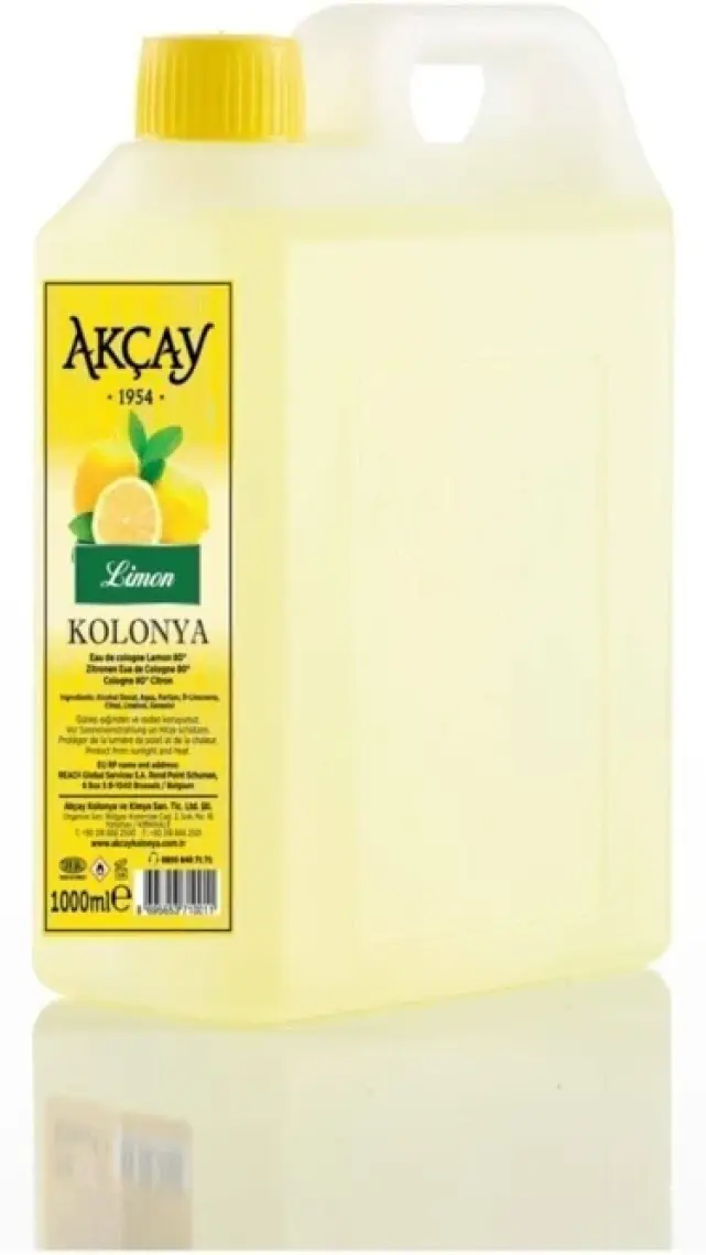 Akçay Limon Kolonyası 80 Derece 1 Litre