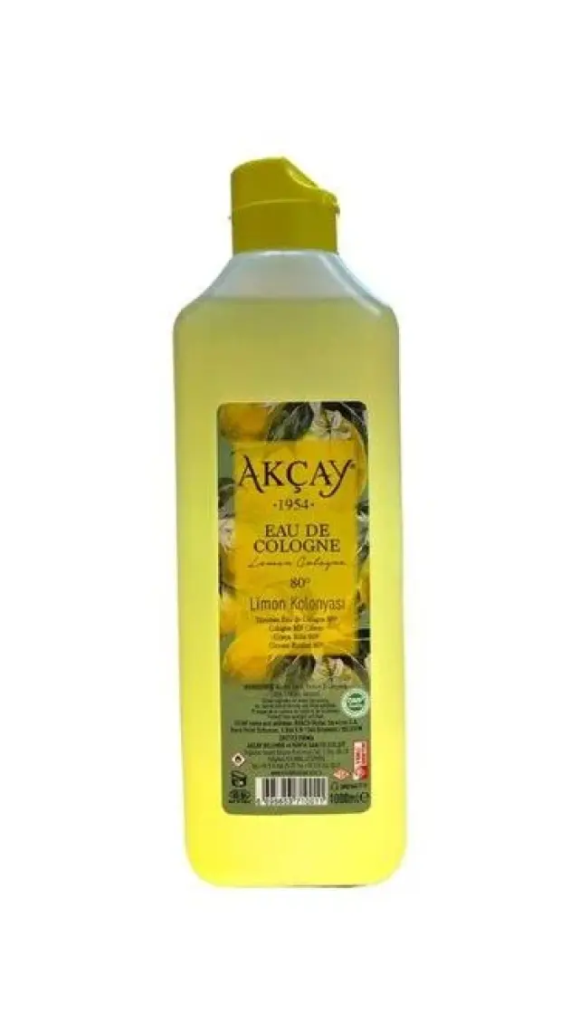 Akçay Limon Kolonyası 80 Derece 1 Litre
