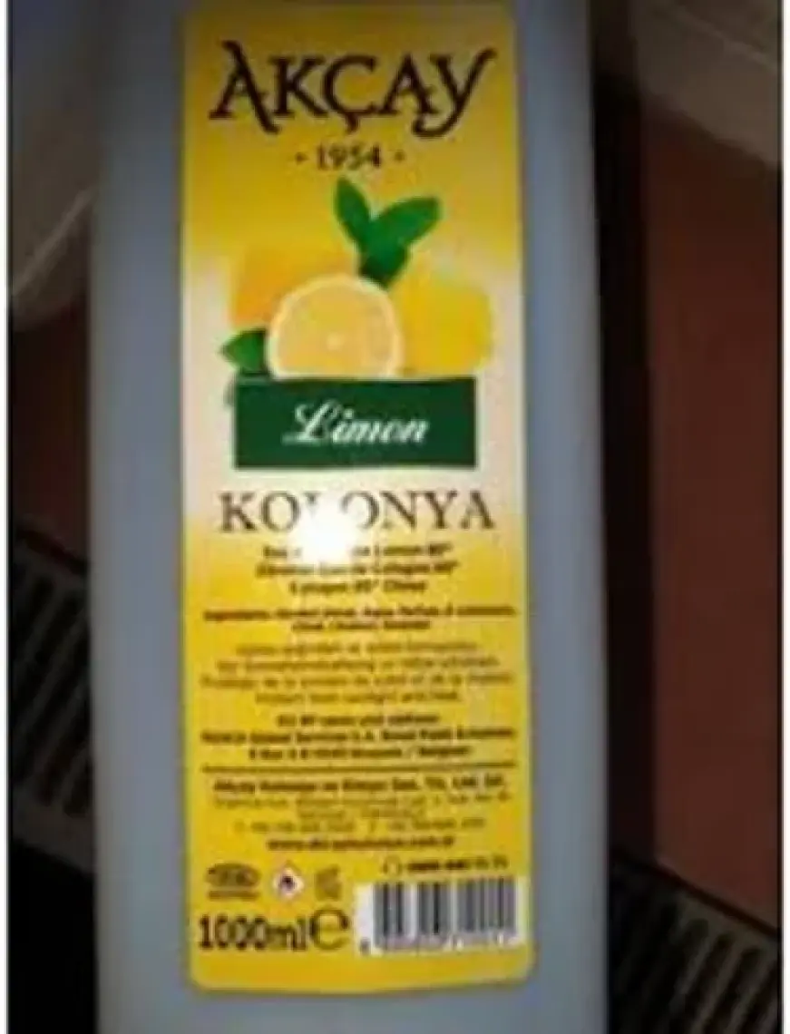Akçay Limon Kolonyası 80 Derece 1 Litre