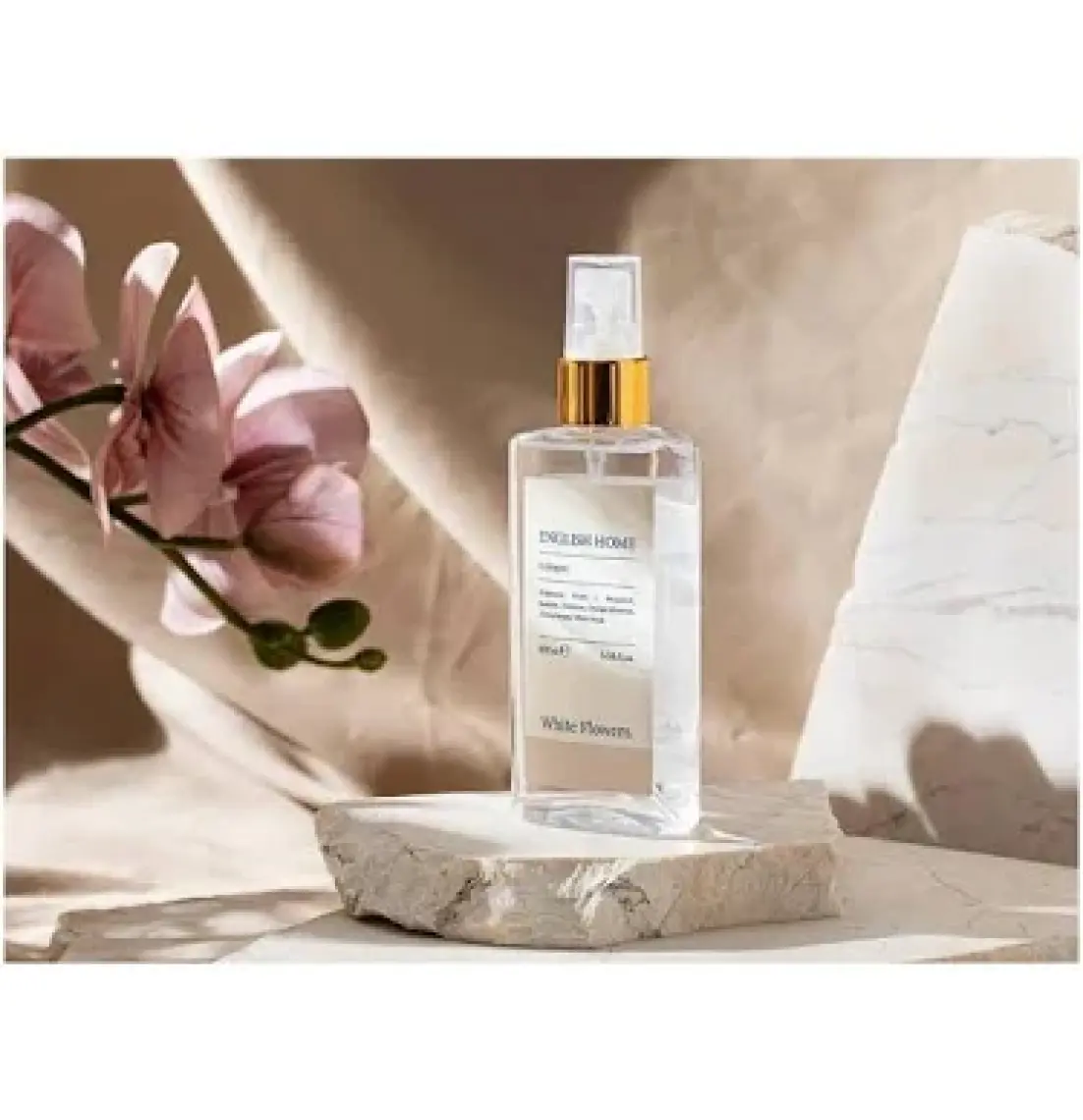 English Home Beyaz Çiçekler Kolonya 100 ml Bej