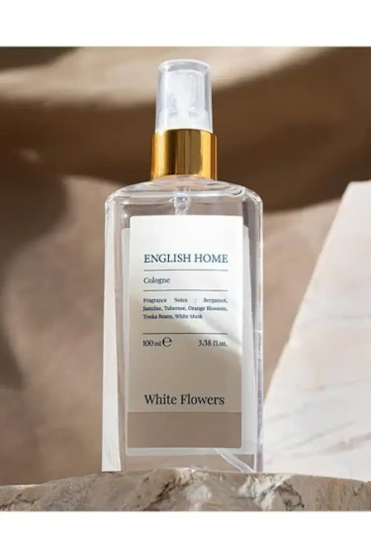 English Home Beyaz Çiçekler Kolonya 100 ml Bej