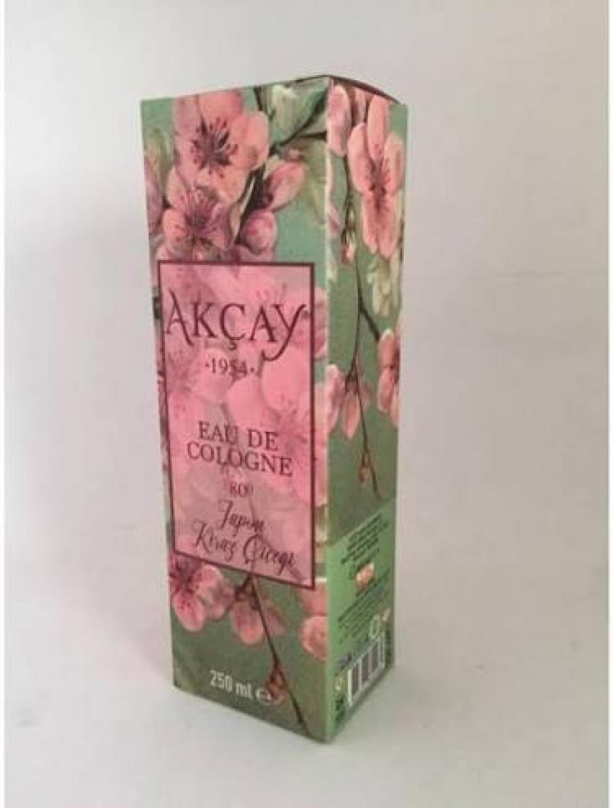 Akçay Kiraz Çiçeği Kolonyası 70° 250 ml Kutulu Cam Şişe
