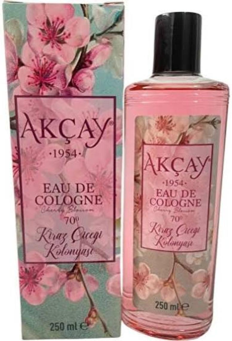 Akçay Kiraz Çiçeği Kolonyası 70° 250 ml Kutulu Cam Şişe