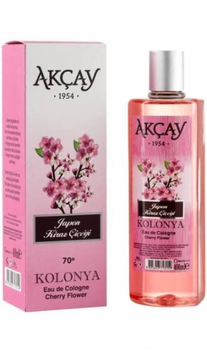 Akçay Kiraz Çiçeği Kolonyası 70° 250 ml Kutulu Cam Şişe