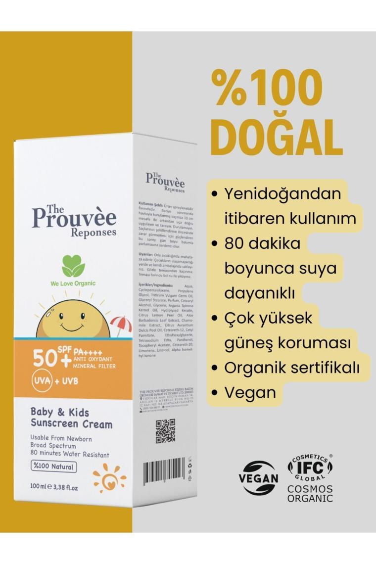 The Prouvee Reponses 50 Spf Bebek Çocuk Güneş Kremi 100 ml