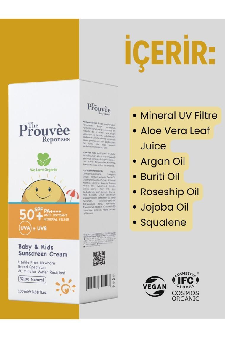 The Prouvee Reponses 50 Spf Bebek Çocuk Güneş Kremi 100 ml