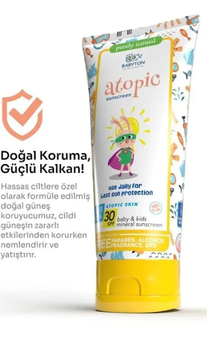 Babyton Atopik Ciltler İçin Güneş Koruyucu Krem 100 ml