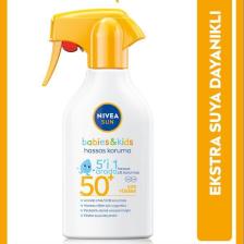 Nivea Baby Bebek ve Çocuklar Için Güneş Spreyi 270ML, SPF50, Hassas Güneş Koruması, Ekstra Suya Dayanıklı