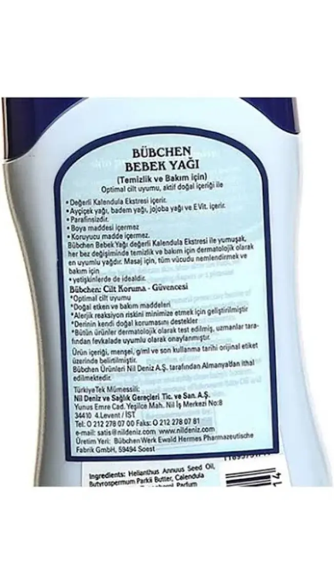 Bübchen Bebek Yağı 200 ml