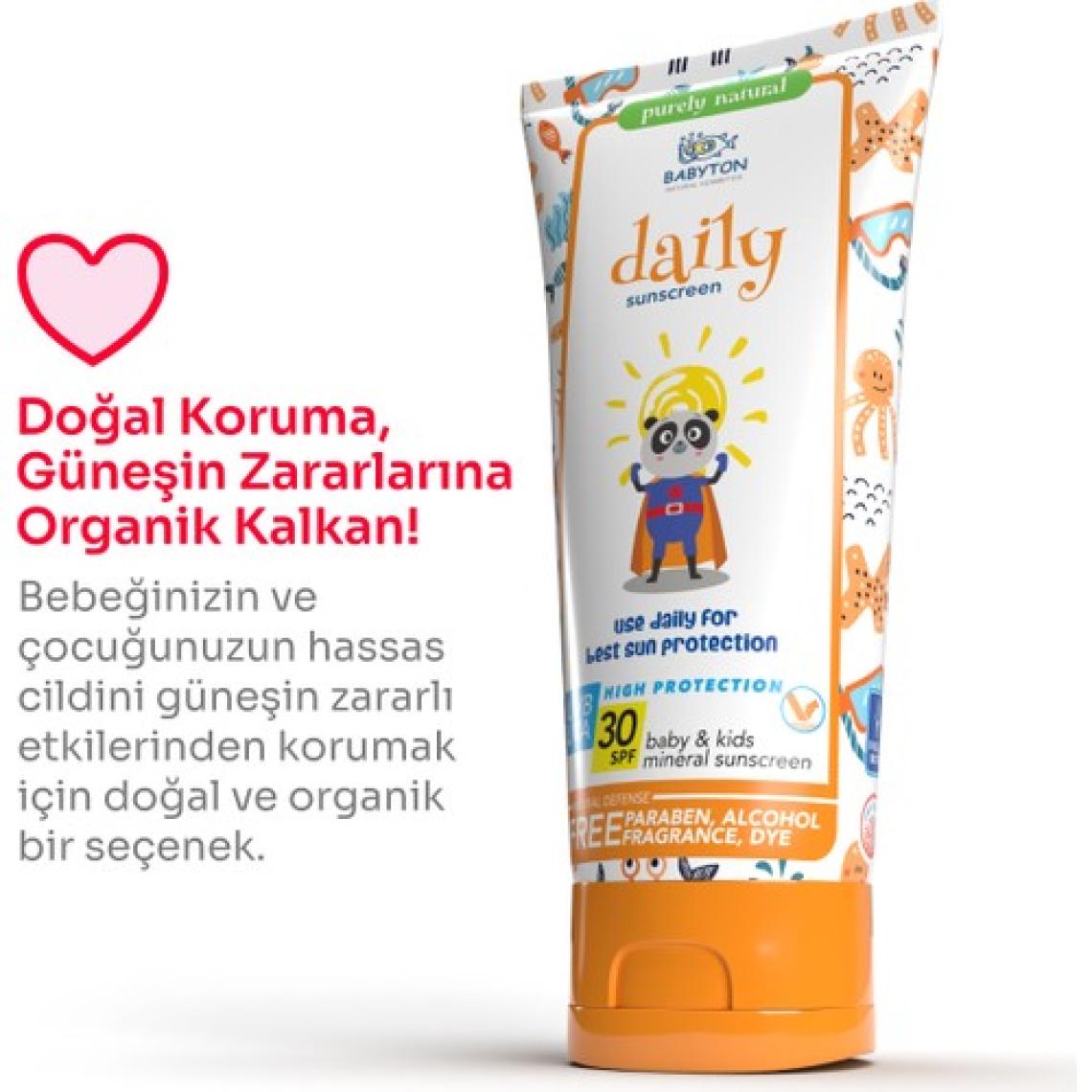 Babyton Bebek & Çocuk Doğal Güneş Koruyucu Krem 100 ml