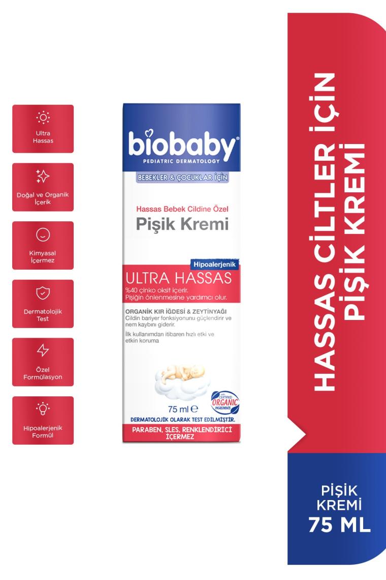 Bebek Pişik Kremi %40 Çinko 75 gr - Organik Kır Iğdesi Yağı Ve Zeytinyağı Içerir