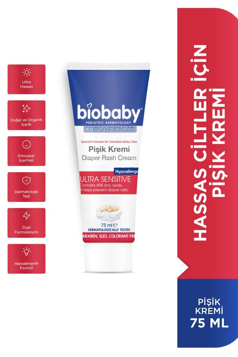 Bebek Pişik Kremi %40 Çinko 75 gr - Organik Kır Iğdesi Yağı Ve Zeytinyağı Içerir