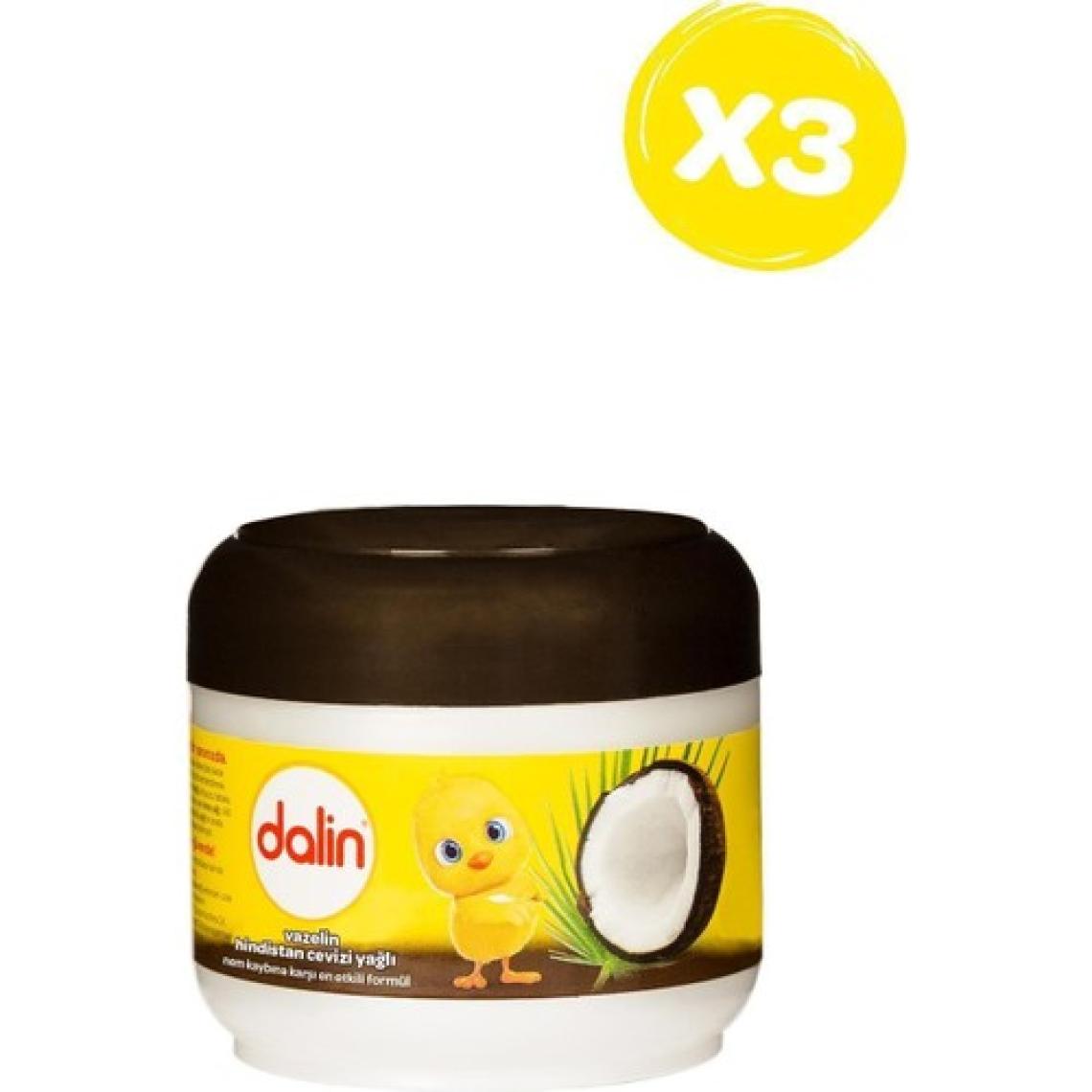Dalin 3 Adet Hindistan Cevizi Pamuk ve Shea Yağı Vazelin 100 ml