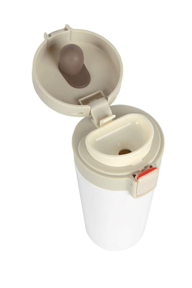 Tek El Bas Iç Paslanmaz Çelik Termos 380 ml Push Sızdırmaz Çift Katmanlı Travel Mug Thermos 522