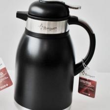 New Titanium Siyah 2 Litre Çift Katlı Çelik Termos Mandallı Png-1093