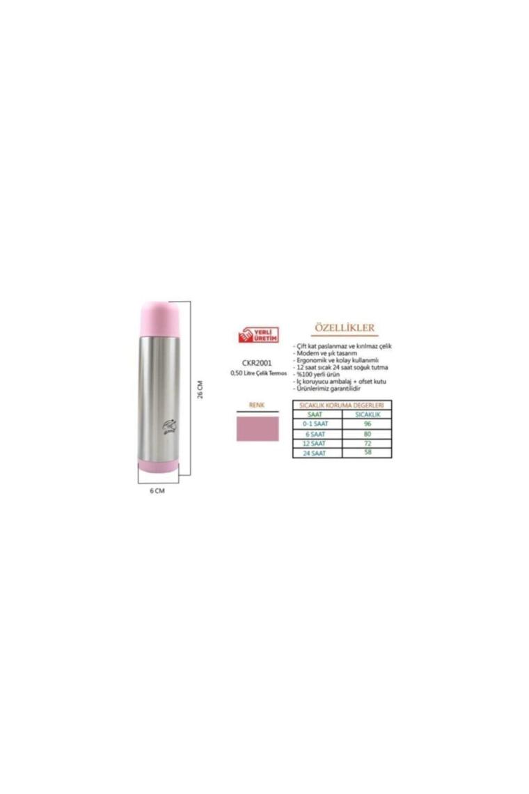 Cooker CKR-2001 Pembe 500 ml Çelik Termos