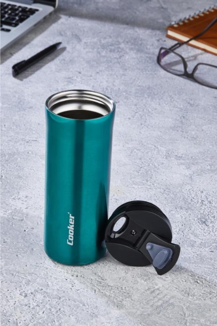 Çelik Termos Bardak 400ml Yeşil Ckr2041
