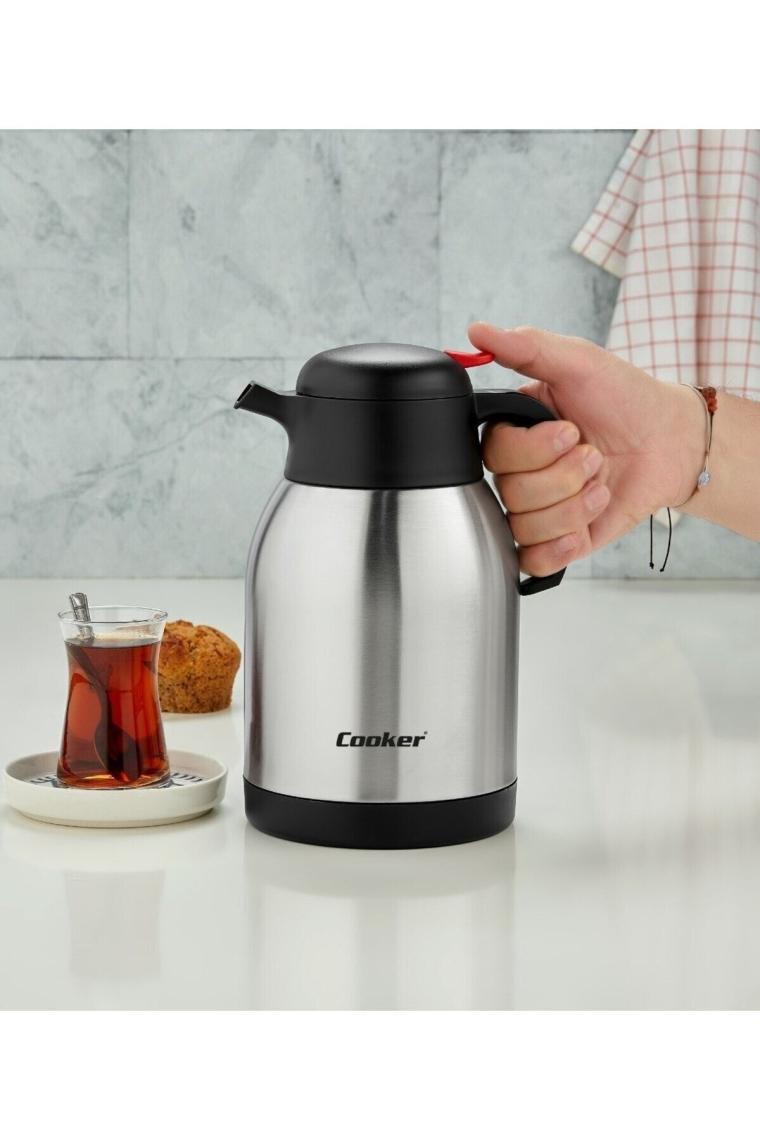 2 Litre Çift Kat Paslanmaz Çelik Termos Ckr2005 ( Piknik Kamp Outdoor Ofis Otel Kafe Okul )