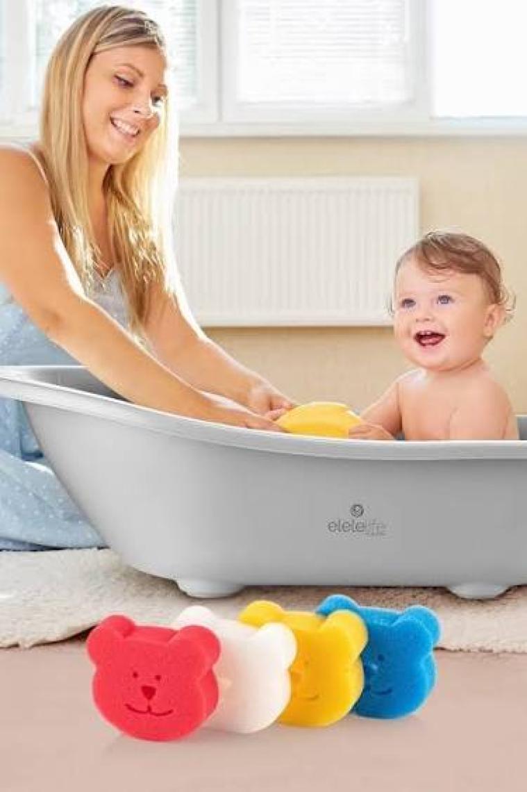 Elele Elelelife Renkli Bebek Banyo Süngeri 4 Adet