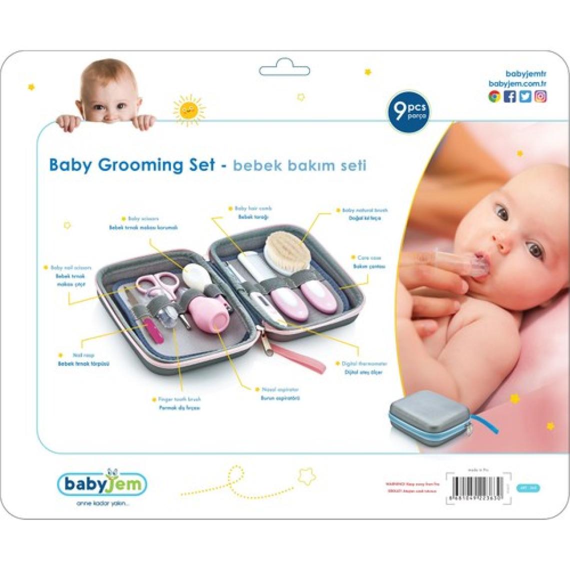 Babyjem 9 Parça Pembe Bebek Bakım Seti