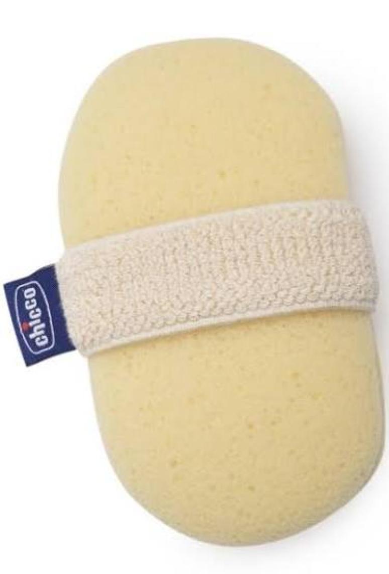 Chicco Bebek Banyo Eldiveni - Yumuşak Mavi Sünger, Sabun Cepli ve Elastik Bileklikli