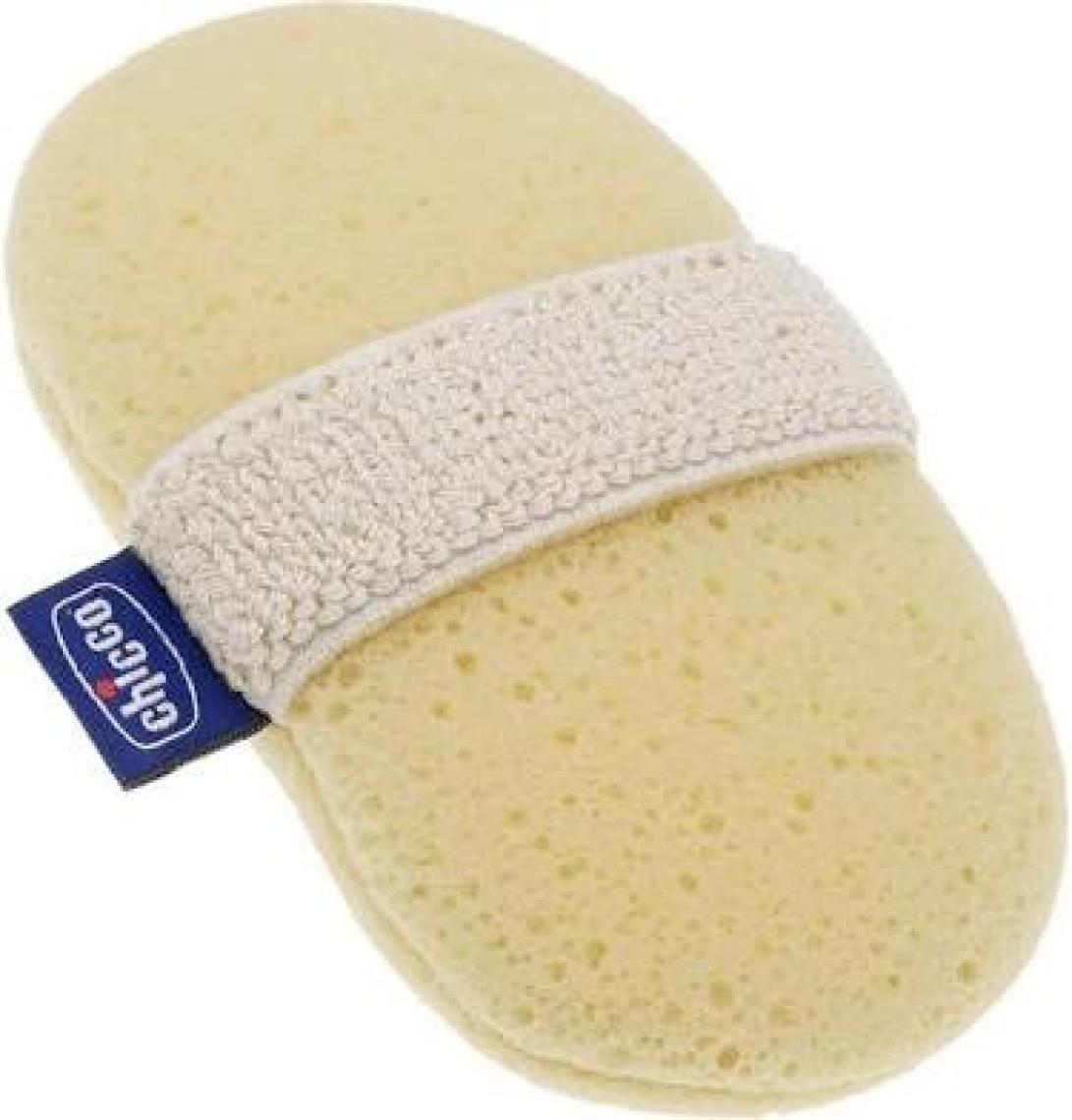 Chicco Bebek Banyo Eldiveni - Yumuşak Mavi Sünger, Sabun Cepli ve Elastik Bileklikli