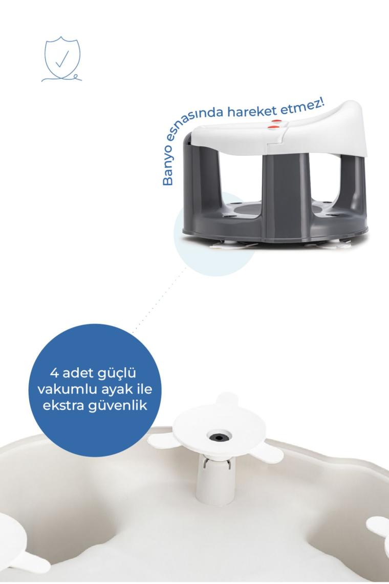Önden Açılır Banyo & Mama Oturağı Beyaz