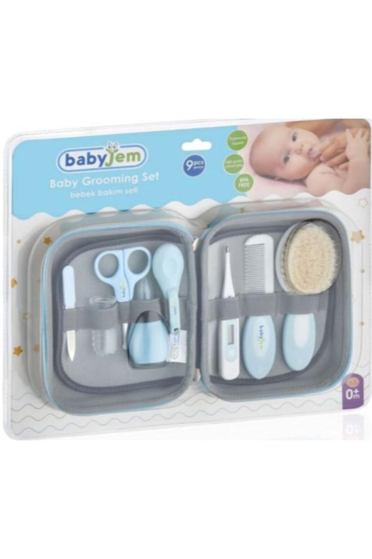 Babyjem 9 Parça Mavi Bebek Bakım Seti
