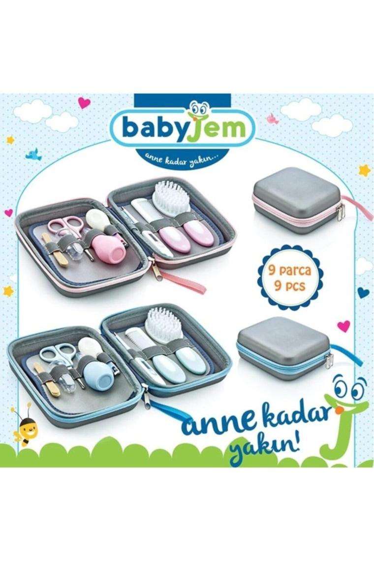 Babyjem 9 Parça Mavi Bebek Bakım Seti