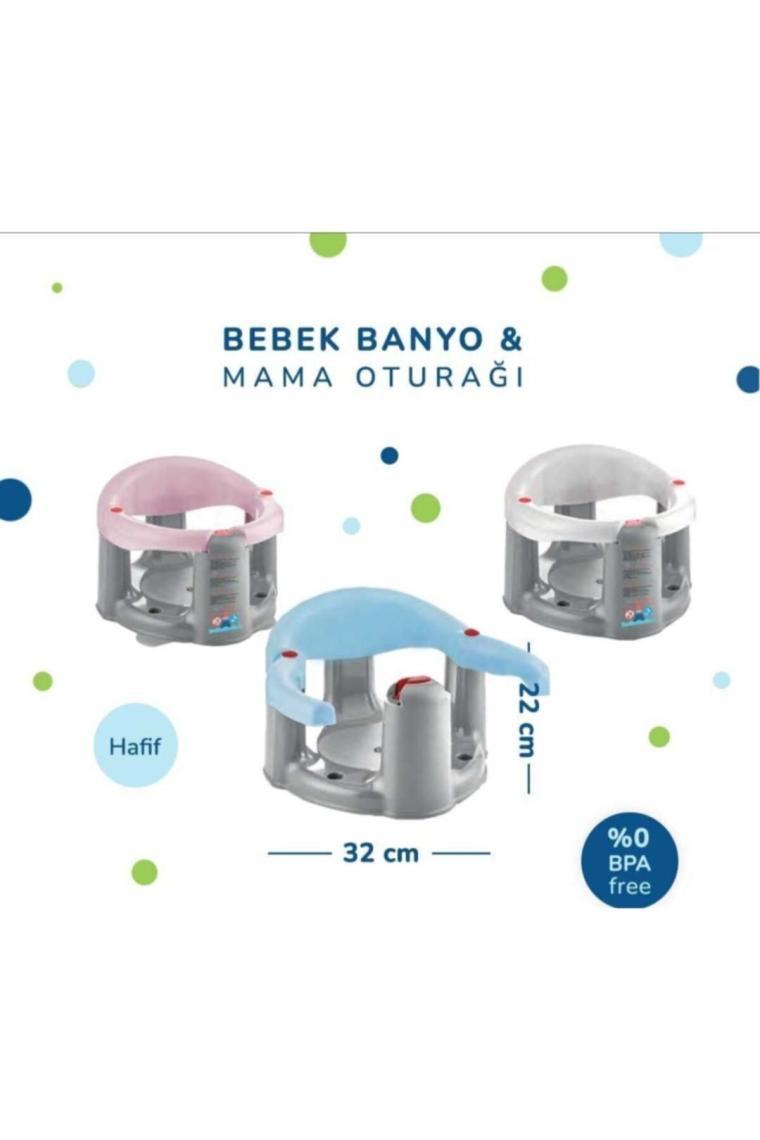 Babyjem Önden Açılır Banyo ve Mama Oturağı Mavi